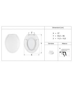 Sedile WC Cefalo termoindurente bianco