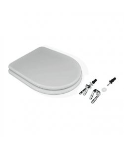 Seba Sedile WC Esedra Bianco MDF 42x35,5 cm con Cerniera Fissa