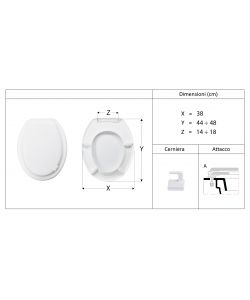 Sedile WC Cefalo termoplastico bianco