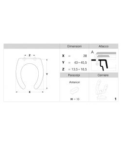 Sedile WC Sagittario per disabili Bianco