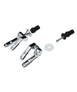 Coppia cerniere fisse metallo cromato lucido con espansione Kit 38 mm