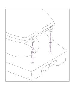 Coppia cerniere fisse metallo cromato lucido con espansione Kit 38 mm