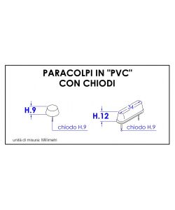 Polipropilene Set paracolpi chiodati per copriwater 12 mm antiscivolo