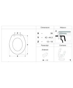 Sedile WC Colibr 2 Bianco Lucido