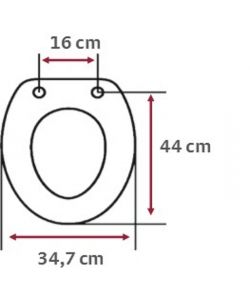 Seba Arredo Sedile WC Liuto Bianco Ovale in MDF 44x34,7 cm