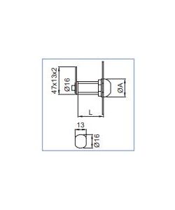 Serratura a cilindro IBFM per casellari 8 MM