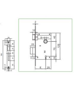 Serratura STV Patent piccola 40 mm