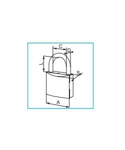 Lucchetto Thema leggeri arco normale 25 MM