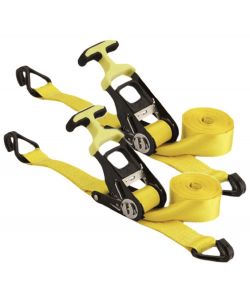 Cricchetti Ancoraggio 400kg 2Pz Giallo 5m Cinghie Poliestere