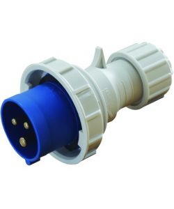 Spina CEE 220V 2P+T 16A IP67 Blu per Uso Industriale e Esterno