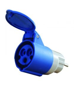 Adattatore Schuko a Presa CEE 2P+T 16A 250V Resistente IP44