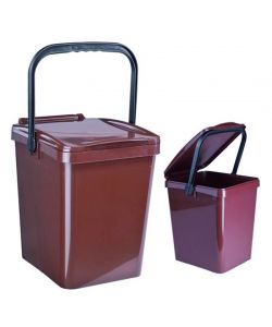 Contenitore differenziata 21L marrone con coperchio ergonomico