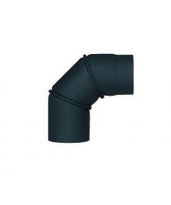 Gomito 90 in Acciaio Nero Resistente - D. 12 cm - Tubo per Stufe