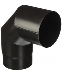 Gomito 90 in Acciaio Nero Resistente - D. 12 cm - Tubo per Stufe