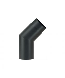 Gomito 45 in Acciaio Nero Resistente - D. 15 cm - Tubo per Stufe