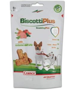 Biscotti Crancy Plus Mini Pollo e Verdure 100g per Cani Piccoli
