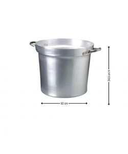 Fasa Pentole - Pentolone Salse Alluminio Diametro 50 cm con Manici Inox