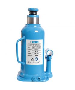 Fervi Cric a Bottiglia 15T Blu Alzata 150 mm Portata 15 ton Acciaio