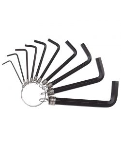 Fervi Chiavi Esagonali 1,5-10mm in Acciaio Fosfatato - Set 10pz