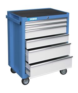Fervi Carrello Porta Utensili con Ruote - 6 Cassetti 744x461x964 mm