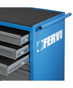 Fervi Carrello Porta Utensili con Ruote - 6 Cassetti 744x461x964 mm