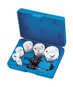 Fervi Assortimento in Valigetta Kit Frese a Tazza 9 Pezzi Acciaio