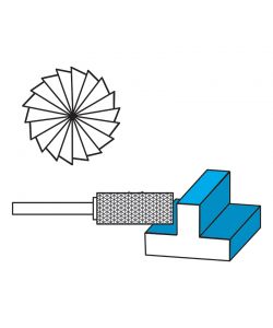 FERVI Frese Rotative Metallo Duro Gambo Ø 3 mm Taglio Incrociato 145x115x25 mm