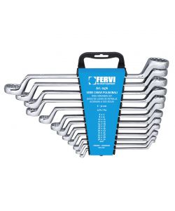 Fervi Chiavi Poligonali Cromate Lucidate Set 12 pz - 6x7-30x32mm