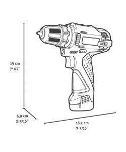 Fervi Trapano Avvitatore 12V 2.0Ah con Blocco Automatico e LED