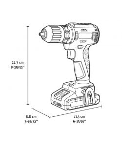FERVI Trapano Avvitatore 20V Brushless Nero - Corpo Macchina 2,26 kg