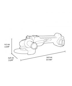 Fervi Smerigliatrice Angolare 125mm 20V Blu Corpo Macchina Brushless