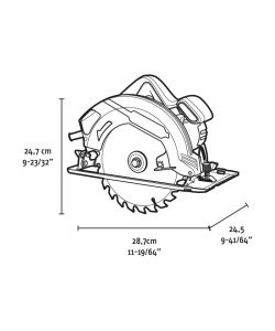 Fervi Sega Circolare Elettrica 190mm 1500W con Regolazione Profondità