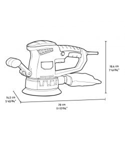 Fervi Levigatrice Rotorbitale 450W Piattello 150mm - 3 Fogli Abrasivi