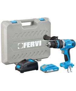 Fervi Trapano Percussione 20V 1x2Ah Brushless con Mandrino Metallo