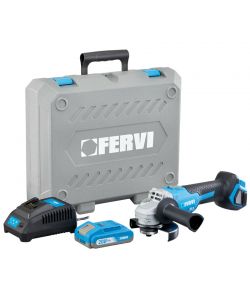 Fervi Smerigliatrice Angolare 125mm 20V Batteria 2AH Motore Brushless