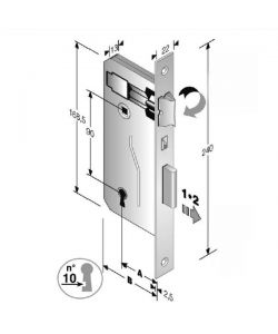 Serratura Patent Mm 8X90 E50 Bq Bronzata        Gb