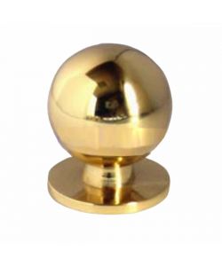 Pomolo Sfera Ghiera Ottone Lucido Mm 25