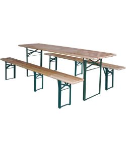 Set Birreria in Legno Plus- 220x80 cm - Ideale per Eventi