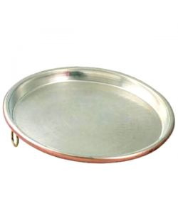 Teglia Rame Stagnato Cm 30 H 2,0      Cu Artigiana