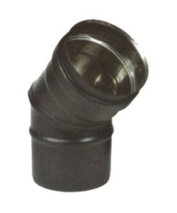 Gomito Inox 45 8 cm Nero Pellet 300 Maral