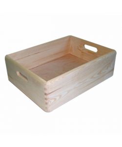 Contenitore Cesta Legno Pratica Cm 30X20 H 14 Xtra