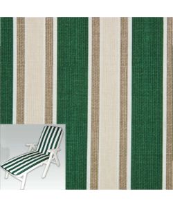 Cuscino lettino multiriga verde 78+110 x 55 x 3 cm