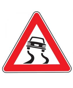 Cartello Stradale Strada Sdruciolevole         D&B