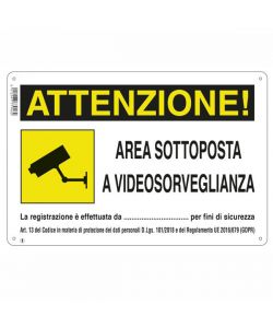 Cartello Area videosorvegliata 30x20