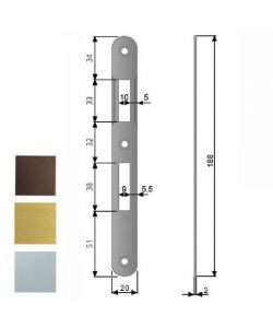 Incontro Serrature Patent Bt 8X70 Ottonato 570 Agb