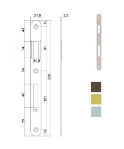 Incontro Serrature Patent Bt 8X90 Bronzato 590 Agb