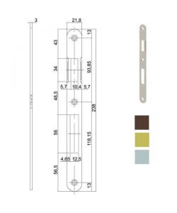 Incontro Serrature Infilare Bt 8X85 Cr 590 Agb