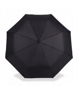 Ombrello Pieghevole Automatico Antivento Nero - 8 Stecche - D.98 cm