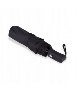 Ombrello Pieghevole Automatico Antivento Nero - 8 Stecche - D.98 cm
