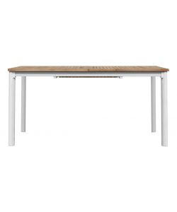 Moia Tavolo Allungabile Esterno - Bianco Opaco, Teak Naturale - 150-210x90 cm